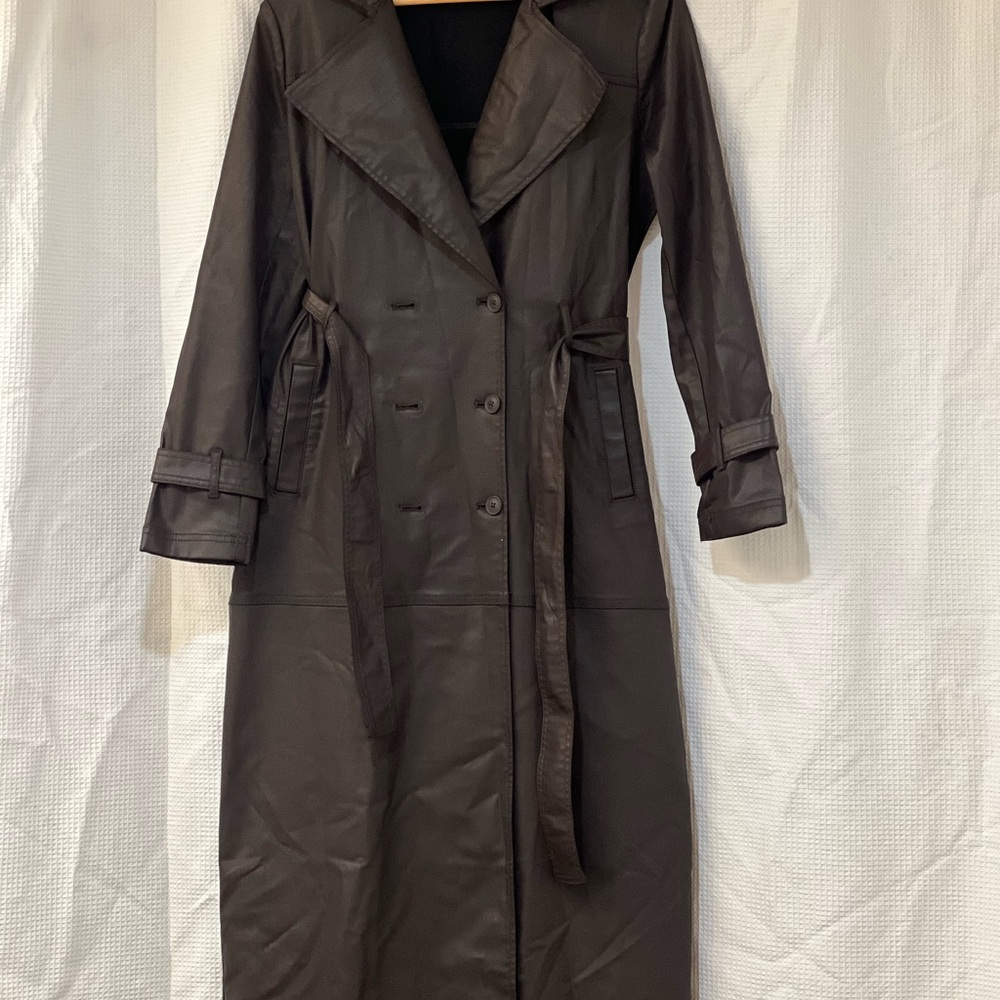 White House Black Market Chocolate Trench Coat
